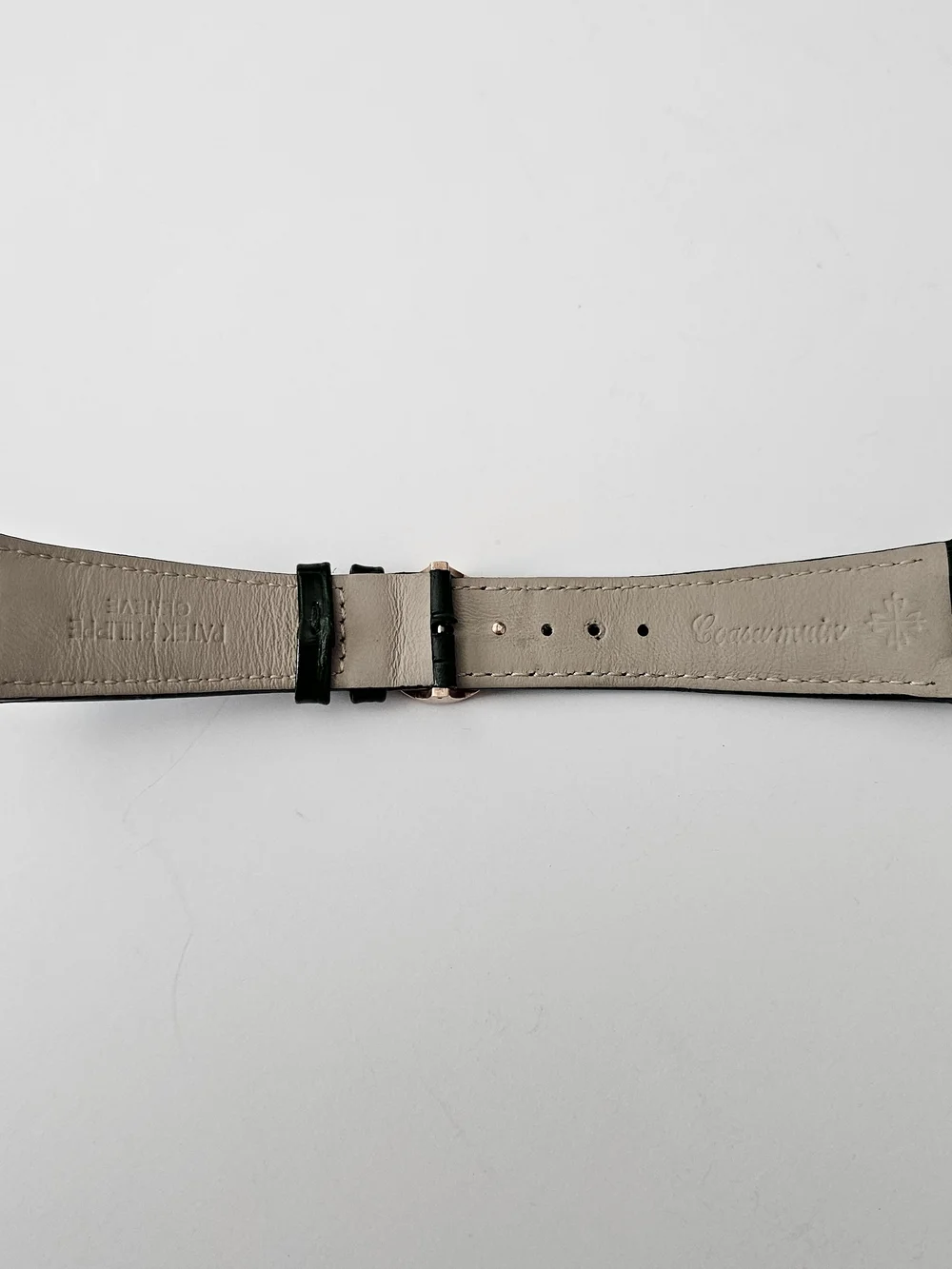 Emerald Green Leather Watch Strap with Vs1 Moissanite D Color Stones On Buckle